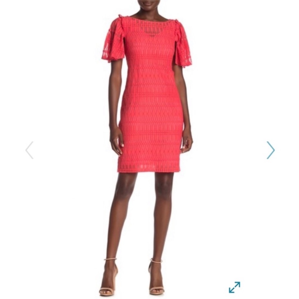 Trina Turk Ellington Lace Knit Dress Coral SZ S NWT - Picture 4 of 7
